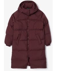 Lacoste - Long Oversized Down Jacket - Lyst