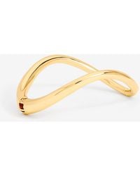 Jon Richard - Plated Polished Wave Cuff Bracelet - Lyst