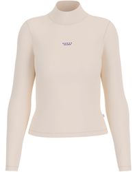 Guess - Roll Neck Long Sleeve T-Shirt - Lyst