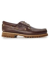 Timberland - 3-eye Lug Handsewn Boat Shoe For Men In Brown, Man, Brown, Size: 4.5 - Lyst
