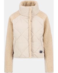 Barbour - Osaka Quilted Funnel Neck Long Sleeve Sherpa Jacket - Lyst