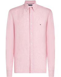 Tommy Hilfiger - Pigment Dyed Long-Sleeve Plain Shirt - Lyst
