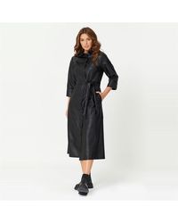 Be You - You Pu Belted Shirt Midi Dress - Lyst