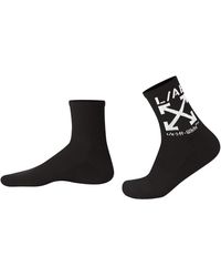 L/AB Off White - Below-Calf Crew Socks 6 Pack - Lyst
