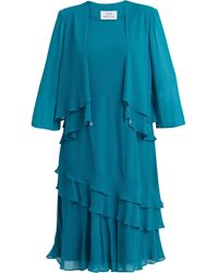 Gina Bacconi - Lola Jacket And Asymmetric Tiered Dress - Lyst