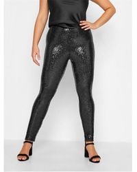 Yours - Curve Sequin Stretch legging - Lyst