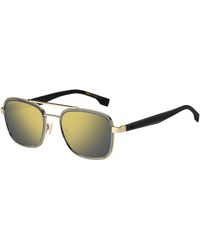 BOSS - Double Bridge Round Sunglasses - Lyst