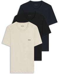 BOSS - Bodywear 3 Pack Premium Cotton T-Shirts - Lyst