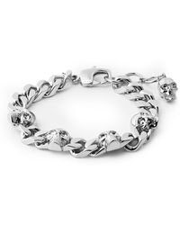 McQueen - Alex Skull Chain Bracelet - Lyst