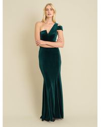 Gina Bacconi - Ruthie Velvet One Shoulder Maxi Dress - Lyst