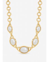 Mood - Plated And Pearl Statement Necklace - Lyst