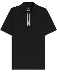 BOSS - Short Sleeve Polo Top With Logo Detail - Lyst
