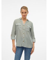 Vero Moda - Long-Sleeve Plain Shirt - Lyst