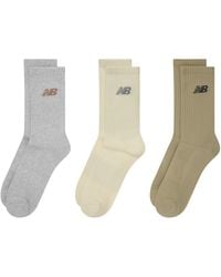New Balance - Everyday Crew Socks 3-Pack Adults - Lyst