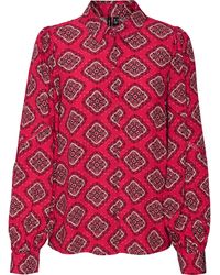 Vero Moda - Long-Sleeve Lace Patterned Shirt - Lyst