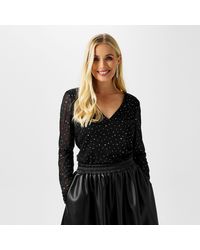 Biba - Sequin Mesh Top - Lyst