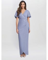 Gina Bacconi - Alissa Maxi Dress With Hip Embellishment - Lyst