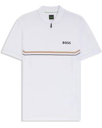 BOSS - Spin Bodymapp Short-Sleeve Slim-Fit Polo Shirt - Lyst