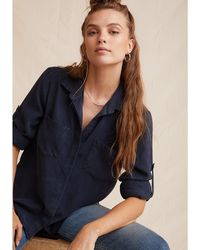 Bella Dahl - Split Back Long-Sleeve Plain Shirt - Lyst