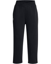 Under Armour - Ua Rival Terry Crop Wide Leg Tracksuit Bottom - Lyst