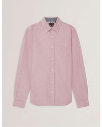 Ted Baker - Long-Sleeve Oxford Plain Shirt - Lyst