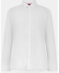 HUGO - Elisha Long Sleeve Plain Shirt - Lyst