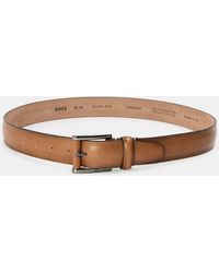 BOSS - T Lino Leather Belt - Lyst