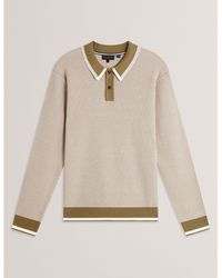 Ted Baker - Ted Ls Waffle Polo Sn71 - Lyst