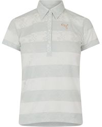 PUMA - Golf Ss Border Polo - Lyst