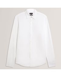 Ted Baker - Ls Regular Fit Linen Shirt - Lyst