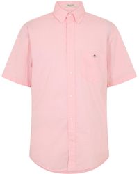 GANT - Classic Poplin Short Sleeve Shirt - Lyst