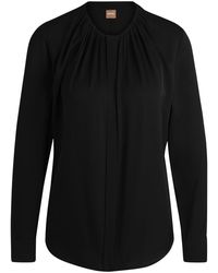 BOSS - Banorah Long Sleeve Long Blouse - Lyst