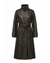 Bardot - Milana Faux Leather Trench Coat - Lyst