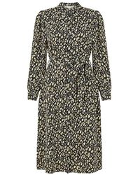 Yumi' - Leopard Print Shirt Dress - Lyst