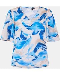 Vero Moda - Vm Lovie V-Neck Short-Sleeve Blouse - Lyst