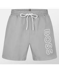 BOSS - Swim Shorts With Logo Detail (Stormfish) - Lyst