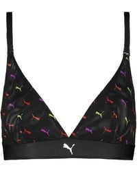 PUMA - Printed Mesh Triangle Bralette - Lyst