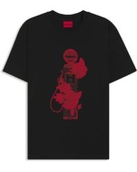 HUGO - Dikerd Short Sleeve T-Shirt With Artwork Detail - Lyst