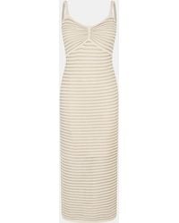 French Connection - Jerry Textured Knit Fitted Knitted Jumper Dress - Lyst
