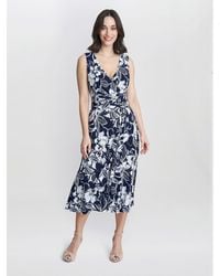 Gina Bacconi - Denise Fit And Flare Jersey Dress - Lyst