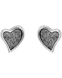 Be You - Sterling Stardust Heart Studs - Lyst