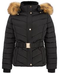 Firetrap - Water Resistant Hooded Short Puffer Jacket - Lyst