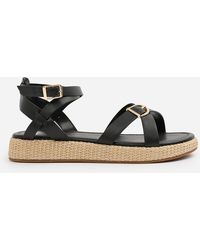 Where's That From - Pu Alora Wide-Fit Cross-Over Buckle Strap Sa - Lyst