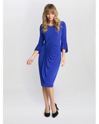 Gina Bacconi - Macie Jersey Faux Wrap Dress - Lyst