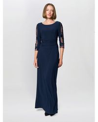 Gina Bacconi - Clara Maxi Dress With Embroidered Sleeve - Lyst