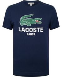 Lacoste - Large Croc Regular Fit T-Shirt - Lyst
