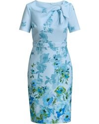 Gina Bacconi - Nisha Tie Neck Border Print Dress - Lyst