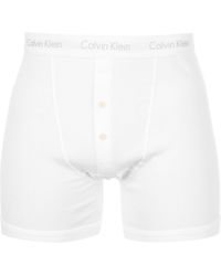 Calvin Klein - Button Fly - Long Leg Boxers For - S Boxer Shorts - Boxer Shorts - Pack Of 1 - White - Extra - Lyst