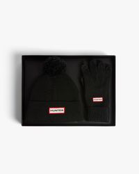HUNTER - Pom Pom Hat And Glove Set - Lyst