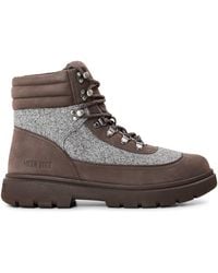 Moon Boot - Combat Boot Felt Nubuck Snow Boots - Lyst